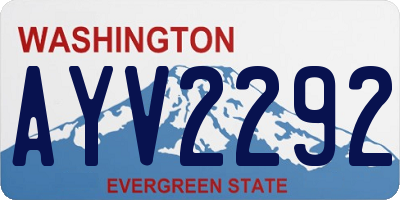WA license plate AYV2292