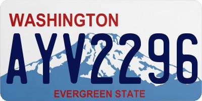 WA license plate AYV2296