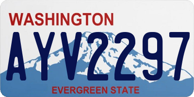 WA license plate AYV2297
