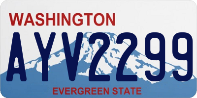 WA license plate AYV2299