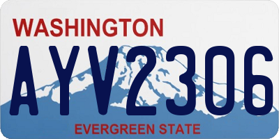 WA license plate AYV2306