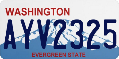 WA license plate AYV2325