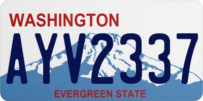 WA license plate AYV2337