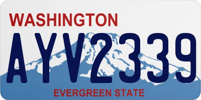 WA license plate AYV2339