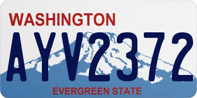 WA license plate AYV2372