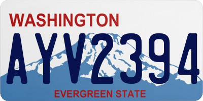 WA license plate AYV2394