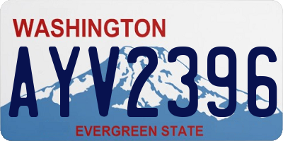 WA license plate AYV2396