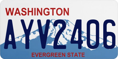 WA license plate AYV2406