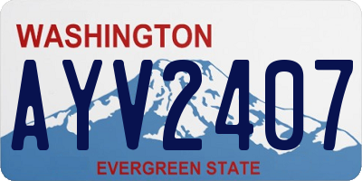 WA license plate AYV2407