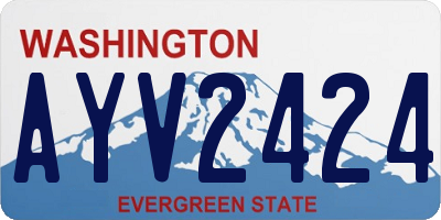 WA license plate AYV2424