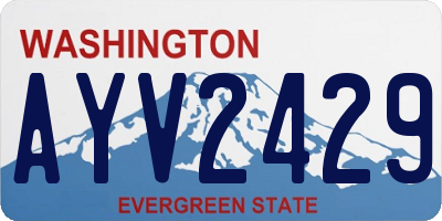 WA license plate AYV2429
