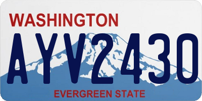 WA license plate AYV2430