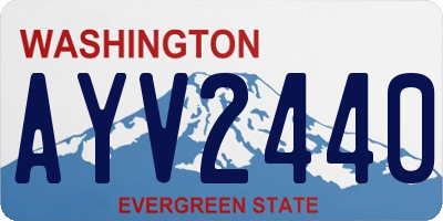 WA license plate AYV2440