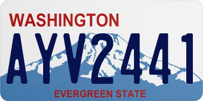 WA license plate AYV2441