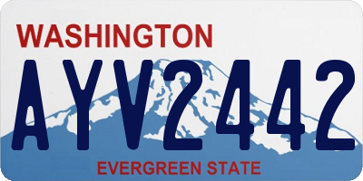 WA license plate AYV2442