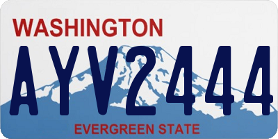 WA license plate AYV2444