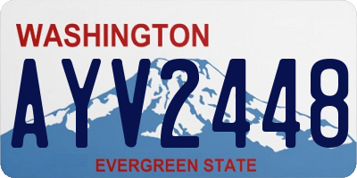 WA license plate AYV2448