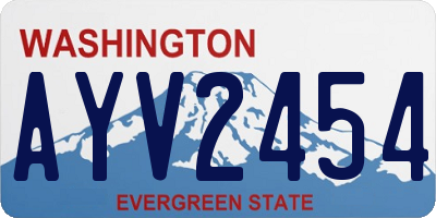 WA license plate AYV2454