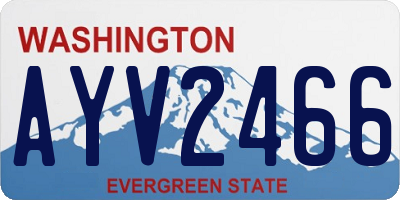 WA license plate AYV2466