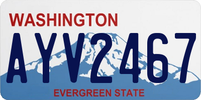 WA license plate AYV2467