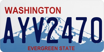 WA license plate AYV2470