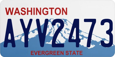 WA license plate AYV2473