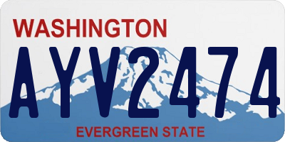 WA license plate AYV2474