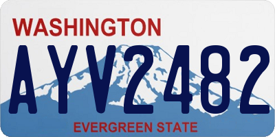 WA license plate AYV2482