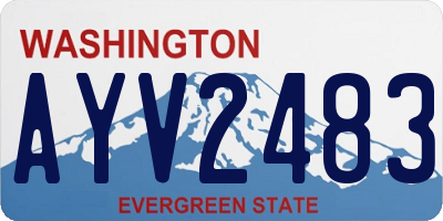 WA license plate AYV2483