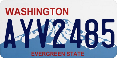 WA license plate AYV2485