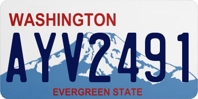 WA license plate AYV2491