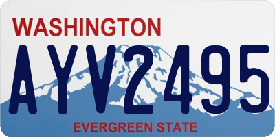 WA license plate AYV2495