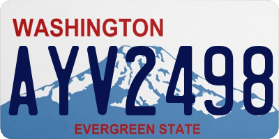 WA license plate AYV2498