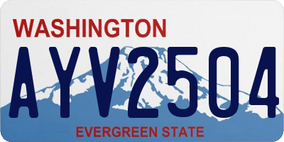 WA license plate AYV2504