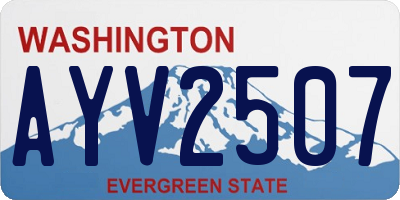WA license plate AYV2507