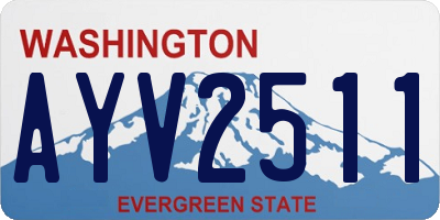 WA license plate AYV2511