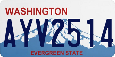 WA license plate AYV2514