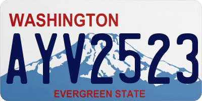 WA license plate AYV2523