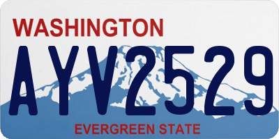 WA license plate AYV2529