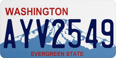 WA license plate AYV2549