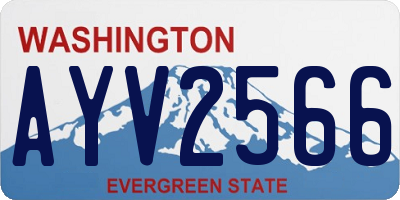 WA license plate AYV2566