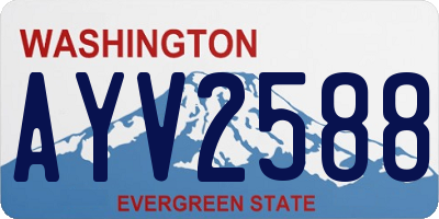 WA license plate AYV2588
