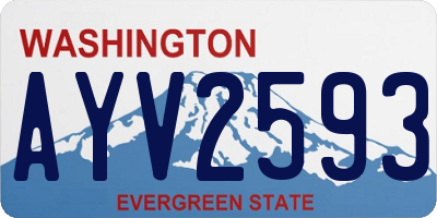 WA license plate AYV2593