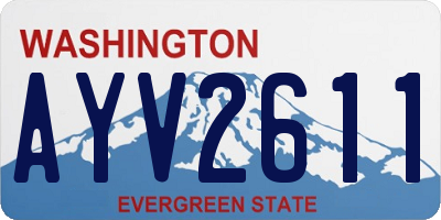 WA license plate AYV2611