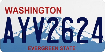 WA license plate AYV2624