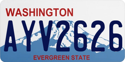 WA license plate AYV2626