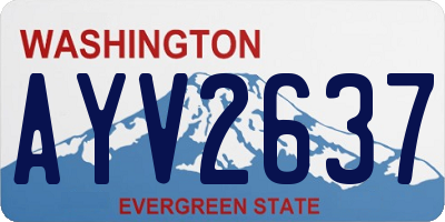 WA license plate AYV2637