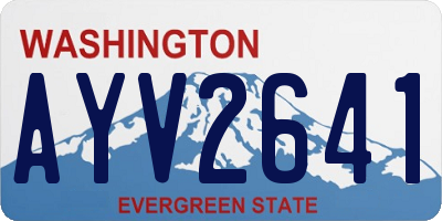 WA license plate AYV2641
