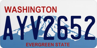 WA license plate AYV2652