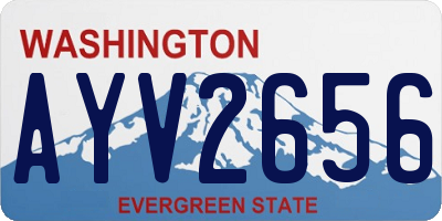 WA license plate AYV2656